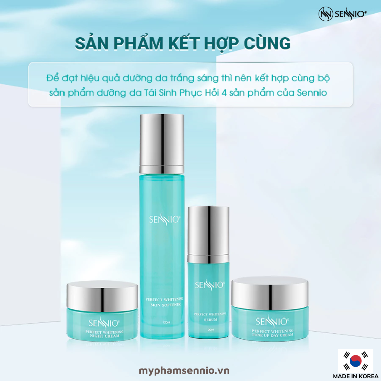 Kem dưỡng ẩm tái tạo phục hồi da căng bóng ban ngày SENNIO Perfect Whitening Day Cream 30G - SNO 829