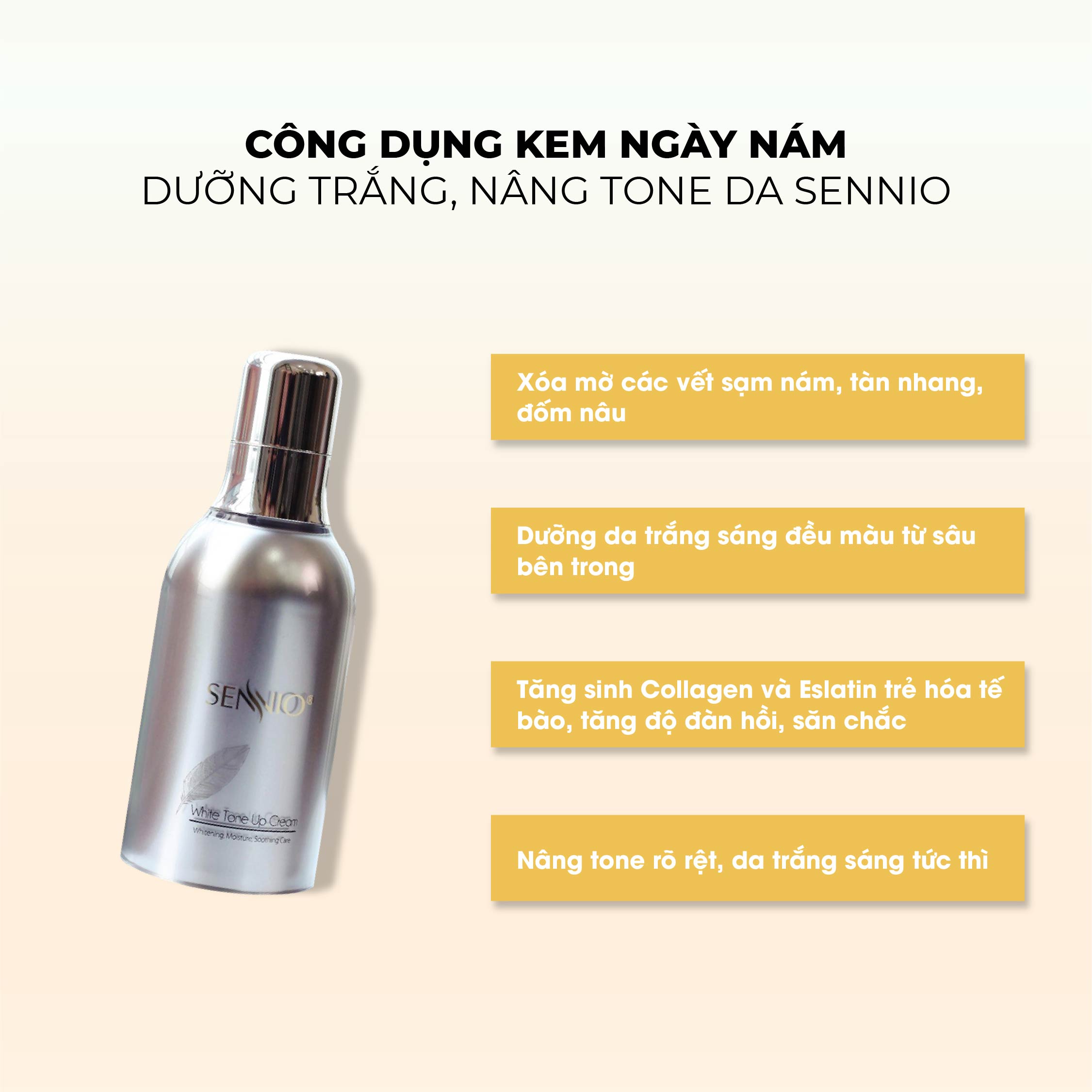 BỘ 6 SẢN PHẨM NÁM DƯỠNG TRẮNG DA SENNIO  Intensive Pigmenttation Treatment Set 6  SENNIO SNO 820