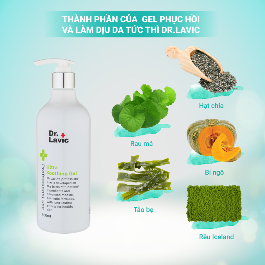 Gel phục hồi và làm dịu da tức thì Dr.Lavic Ultra Soothing Gel 500ml DR 801