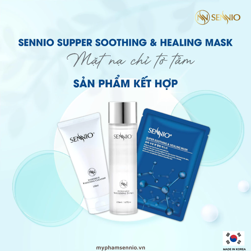 Mặt nạ chỉ tơ tằm SENNIO - Sennio Supper smoothing & Healing Mask - SENNIO SNO 842
