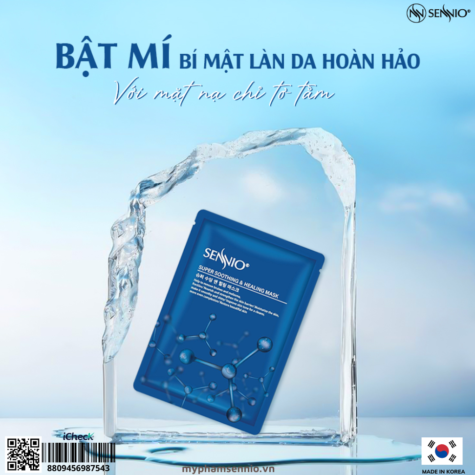 Mặt nạ chỉ tơ tằm SENNIO - Sennio Supper smoothing & Healing Mask - SENNIO SNO 842