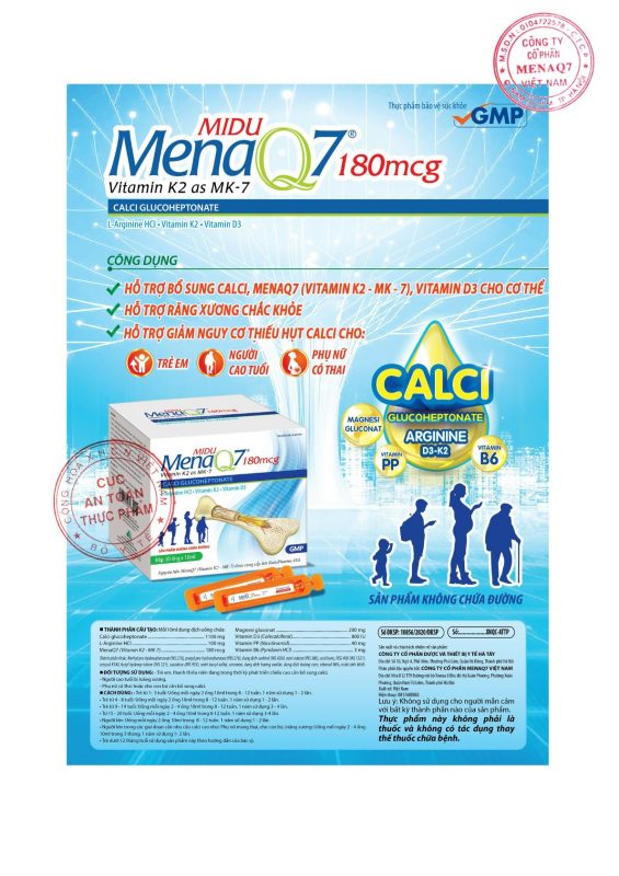 Midu MenaQ7 180mcg - Phát triển chiều cao và chuyển hóa canxi hiệu quả mọi lứa tuổi