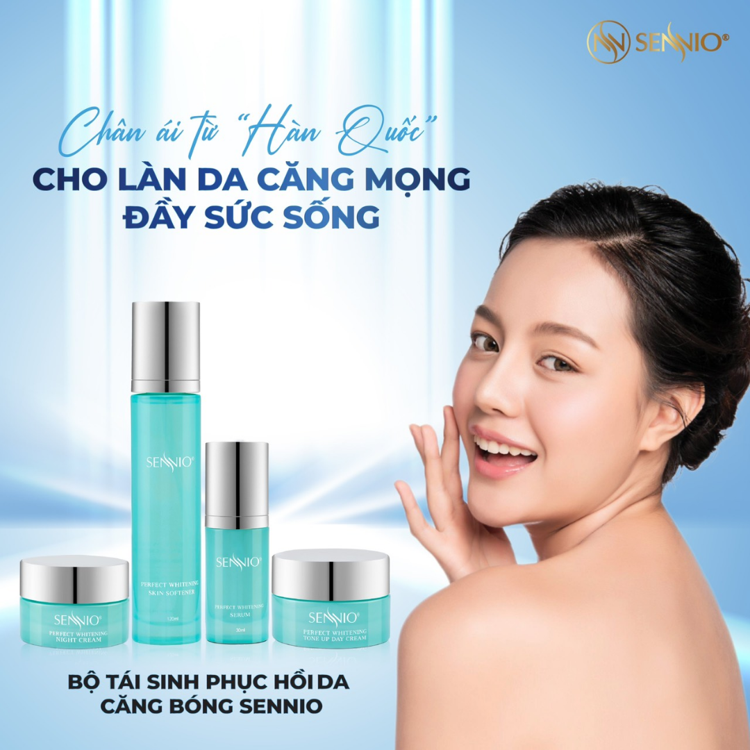 Bộ 04 SP tái sinh, phục hồi da căng bóng Sennio - SENNIO SNO 832