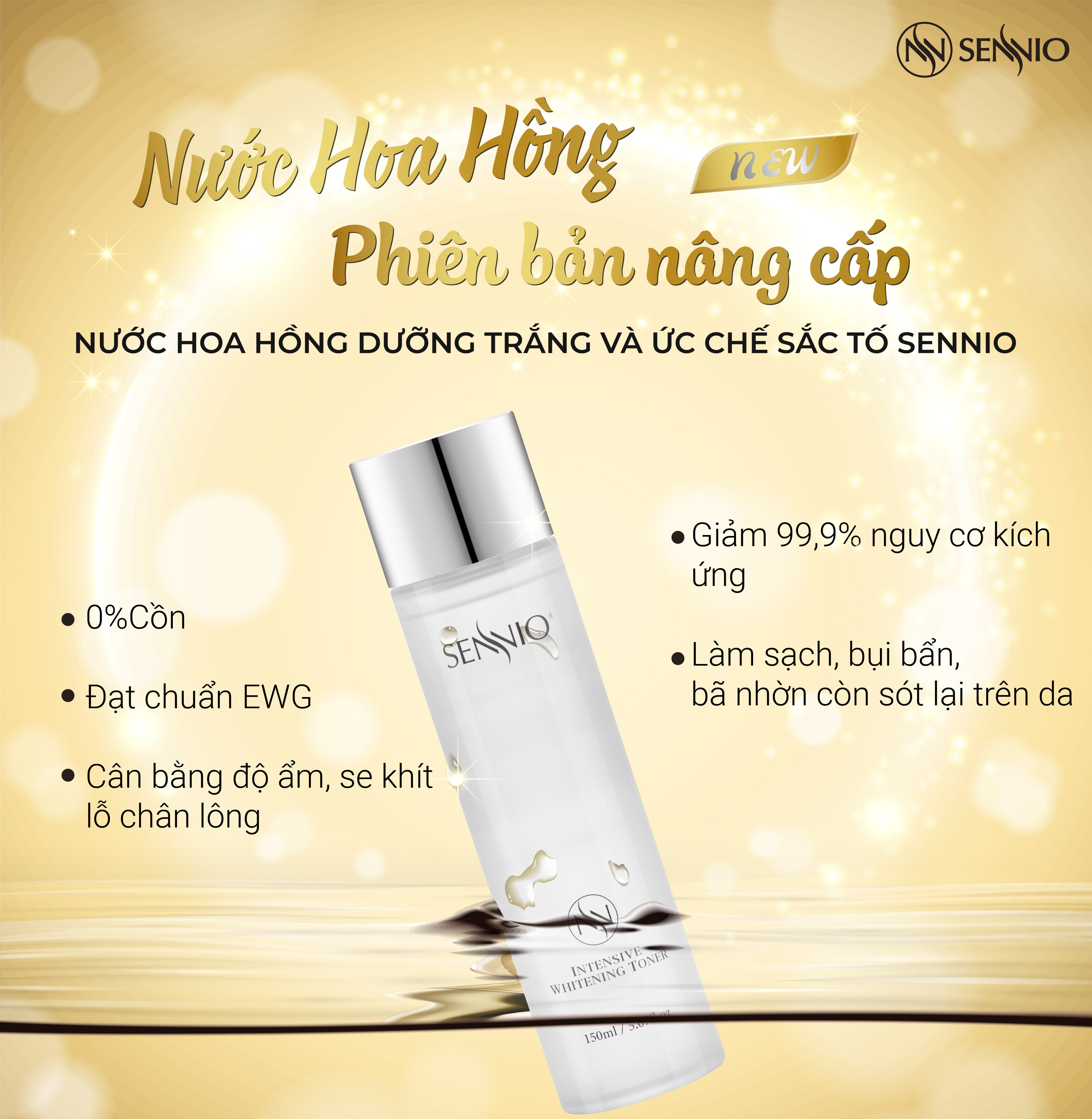 Bộ 4 sản phẩm nám trắng da sennio mờ sạm nám - giảm thâm mụn, dưỡng trắng da  - Intensive Pigmenttation Treatment Set 4  - SENNIO SNO 660-43