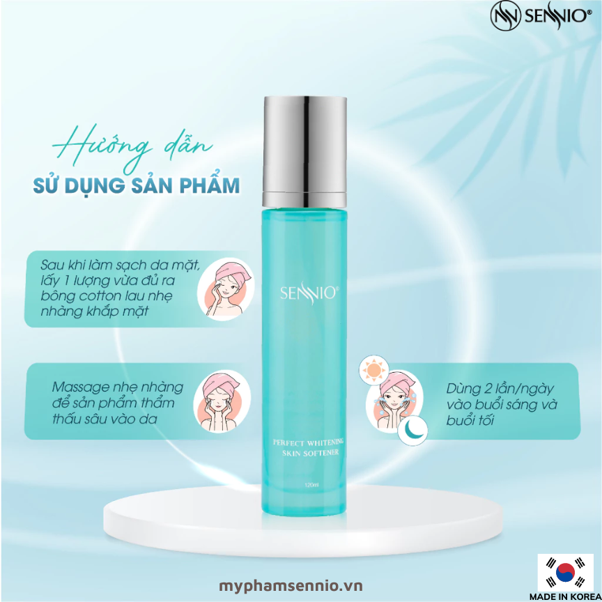 Nước thần thanh lọc, tái sinh da - Sennio Perfect Whitening Skin Softener - SENNIO SNO 827
