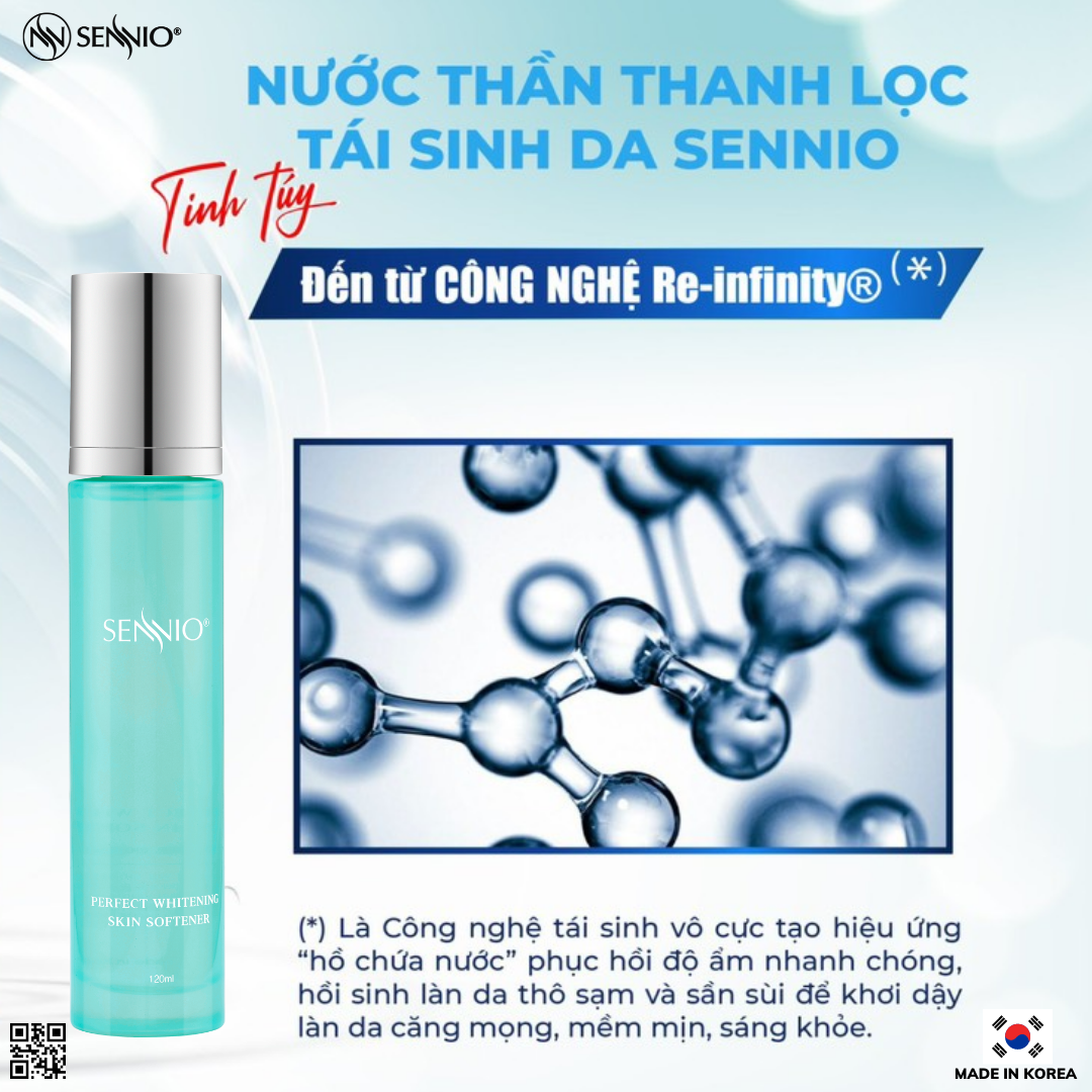 Nước thần thanh lọc, tái sinh da - Sennio Perfect Whitening Skin Softener - SENNIO SNO 827