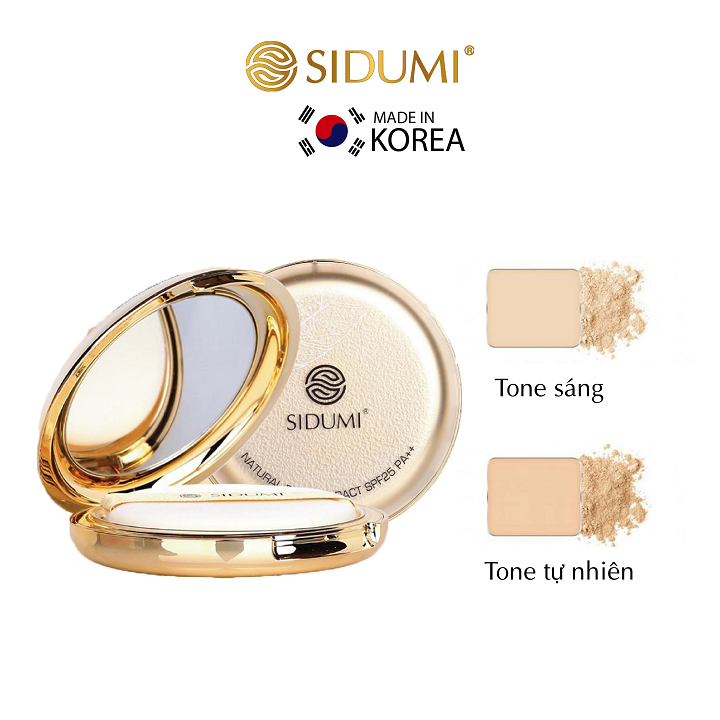 PHẤN PHỦ NÉN CAO CẤP KIỀM DẦU SIDUMI - Sidumi Natural Powder pact SPF 25 PA++ SDM 601