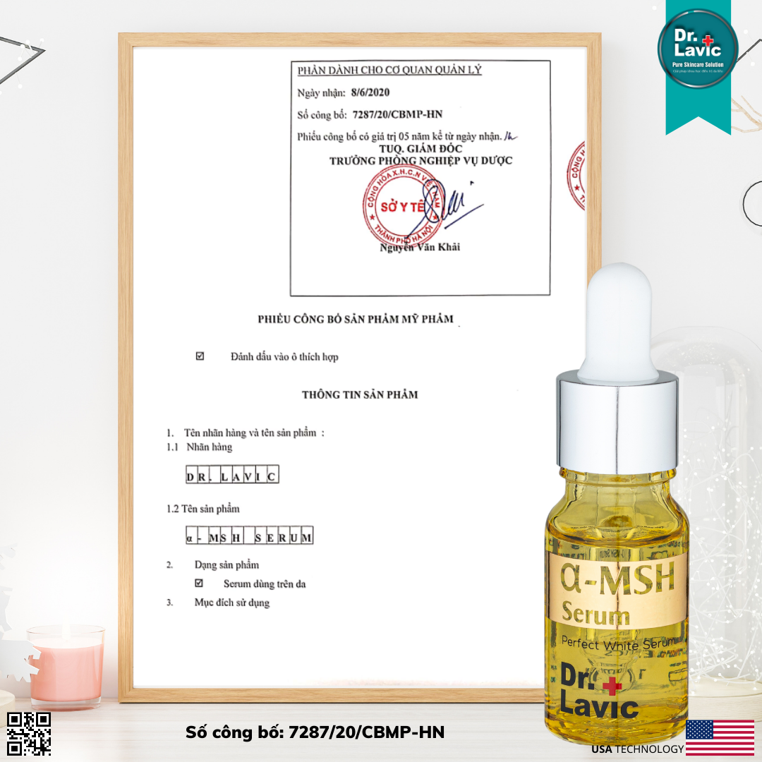 Serum Dưỡng Da Nám Dưỡng Ẩm Dưỡng Trắng Da Phòng Chống Tái Phát Nám DR.LAVIC α- MSH Serum 10ML - DR908