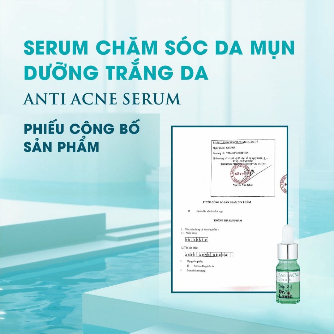Serum Chăm Sóc Da Mụn Dưỡng Trắng Da Công Nghệ USA DR.LAVIC Anti Acne Serum Step 2 10ML - DR904