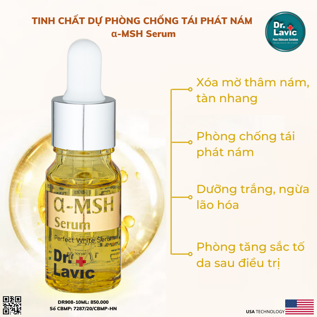 Serum Dưỡng Da Nám Dưỡng Ẩm Dưỡng Trắng Da Phòng Chống Tái Phát Nám DR.LAVIC α- MSH Serum 10ML - DR908