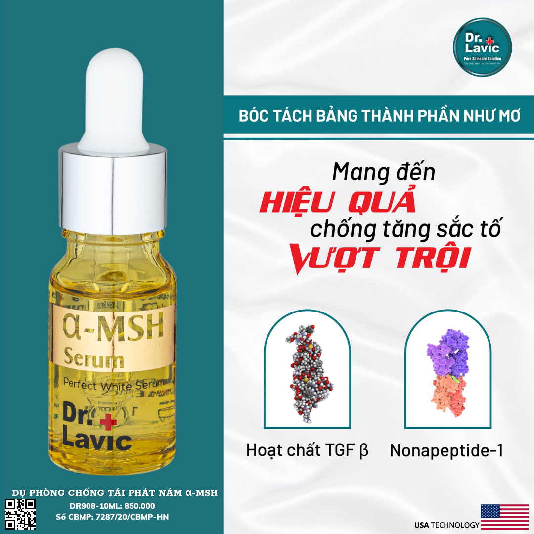 Serum Dưỡng Da Nám Dưỡng Ẩm Dưỡng Trắng Da Phòng Chống Tái Phát Nám DR.LAVIC α- MSH Serum 10ML - DR908