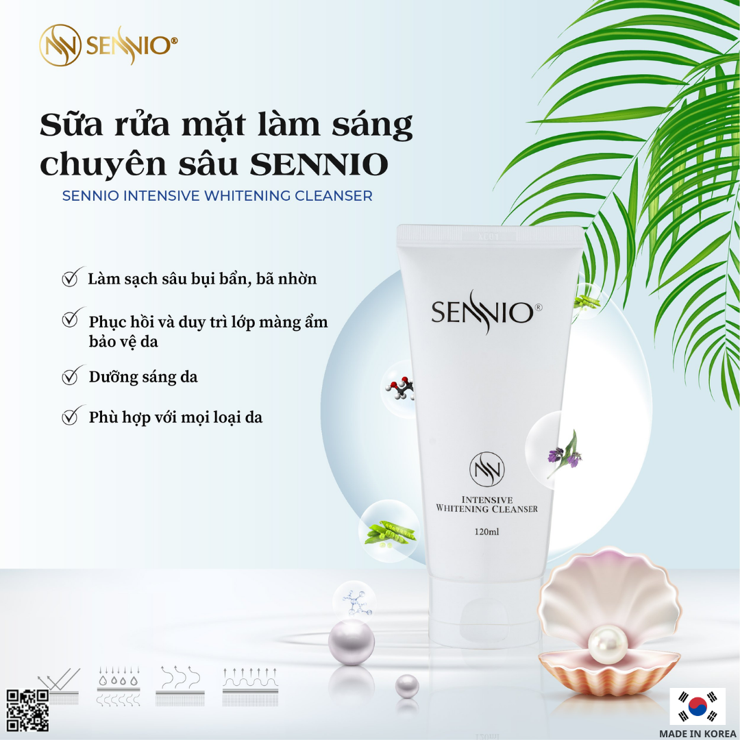 BỘ 4 SẢN PHẨM NÁM DƯỠNG TRẮNG DA SENNIO  Intensive Pigmenttation Treatment Set 4   SENNIO SNO 819