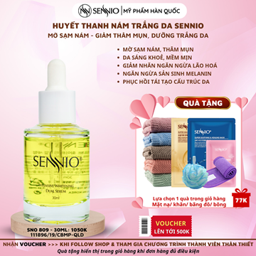 Serum dưỡng da nám Sennio Intensive Whitening Dual Serum dưỡng trắng da mặt chính hãng Hàn Quốc 30ml SNO 809