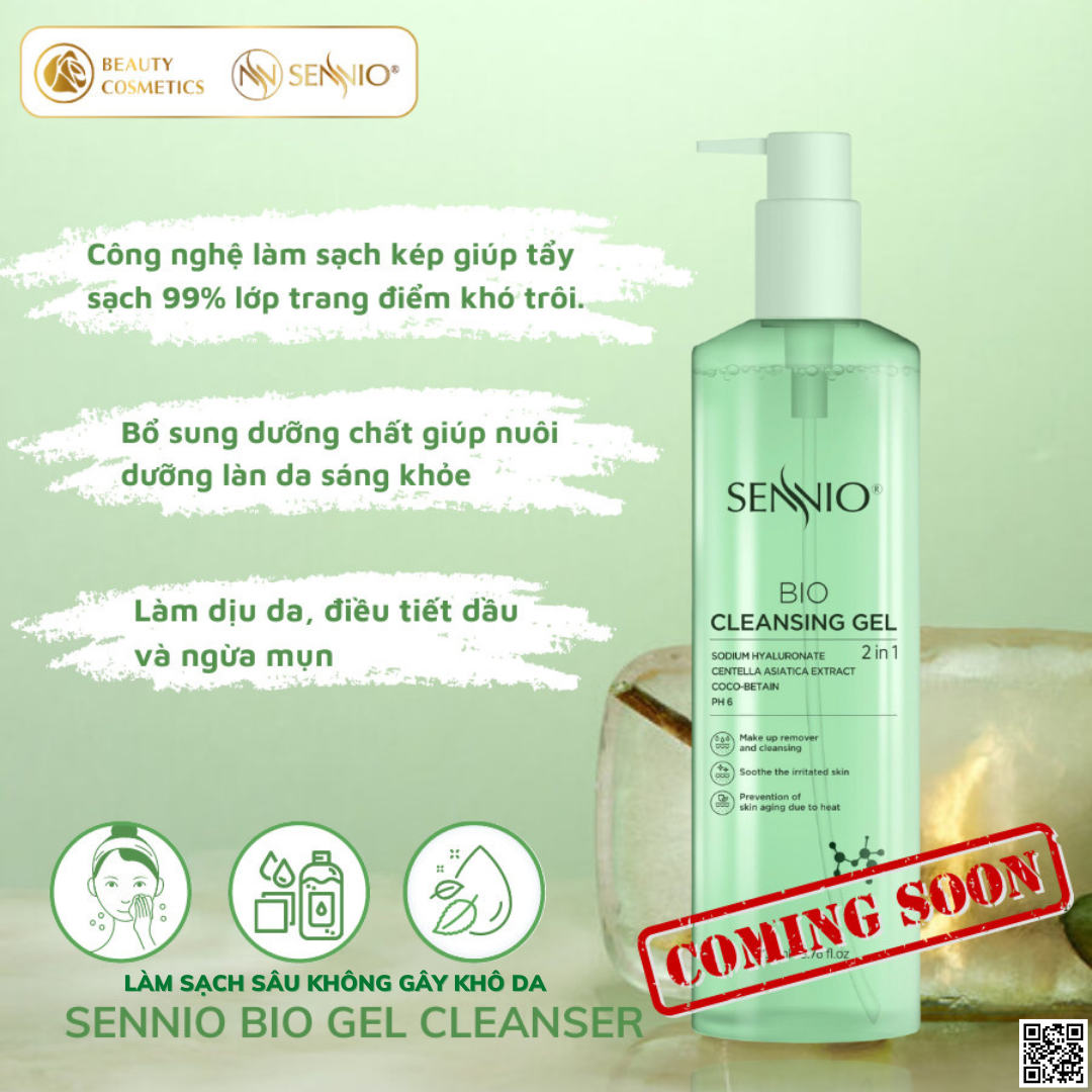 GEL TẨY TRANG THẢI ĐỘC TỐ 2IN1 SENNIO  Sennio Bio Gel Cleanser SNO 826