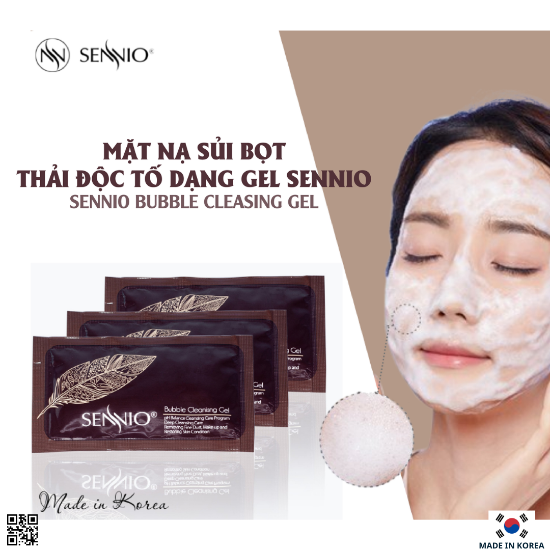 Bộ đôi sản phẩm tẩy trang thải độc tố làm sạch sâu bảo vệ hàng rào da, cân bằng pH cho da ngăn ngừa mụn Sennio Dành cho da khô, nhạy cảm, da dầu SNO 648-21