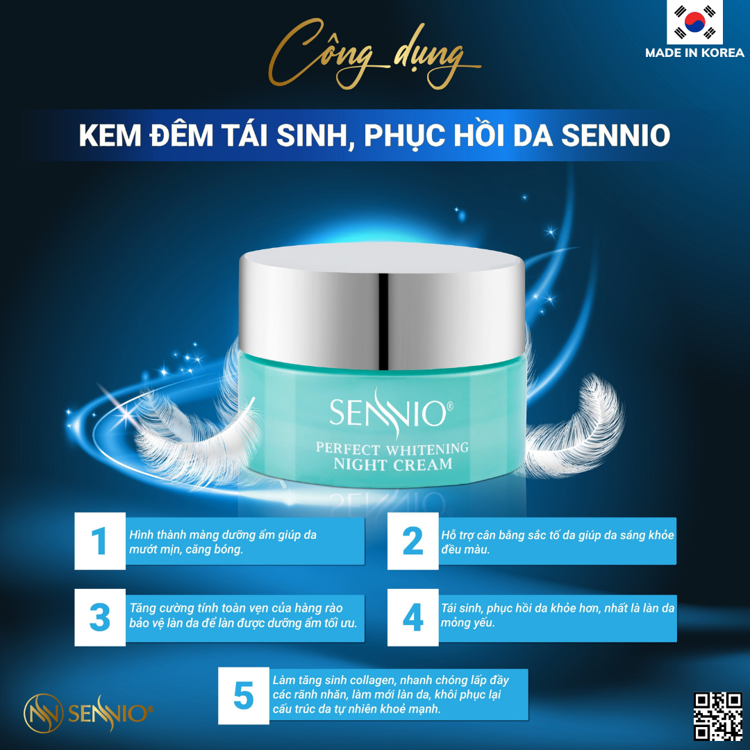 Bộ 04 SP tái sinh, phục hồi da căng bóng Sennio - SENNIO SNO 832