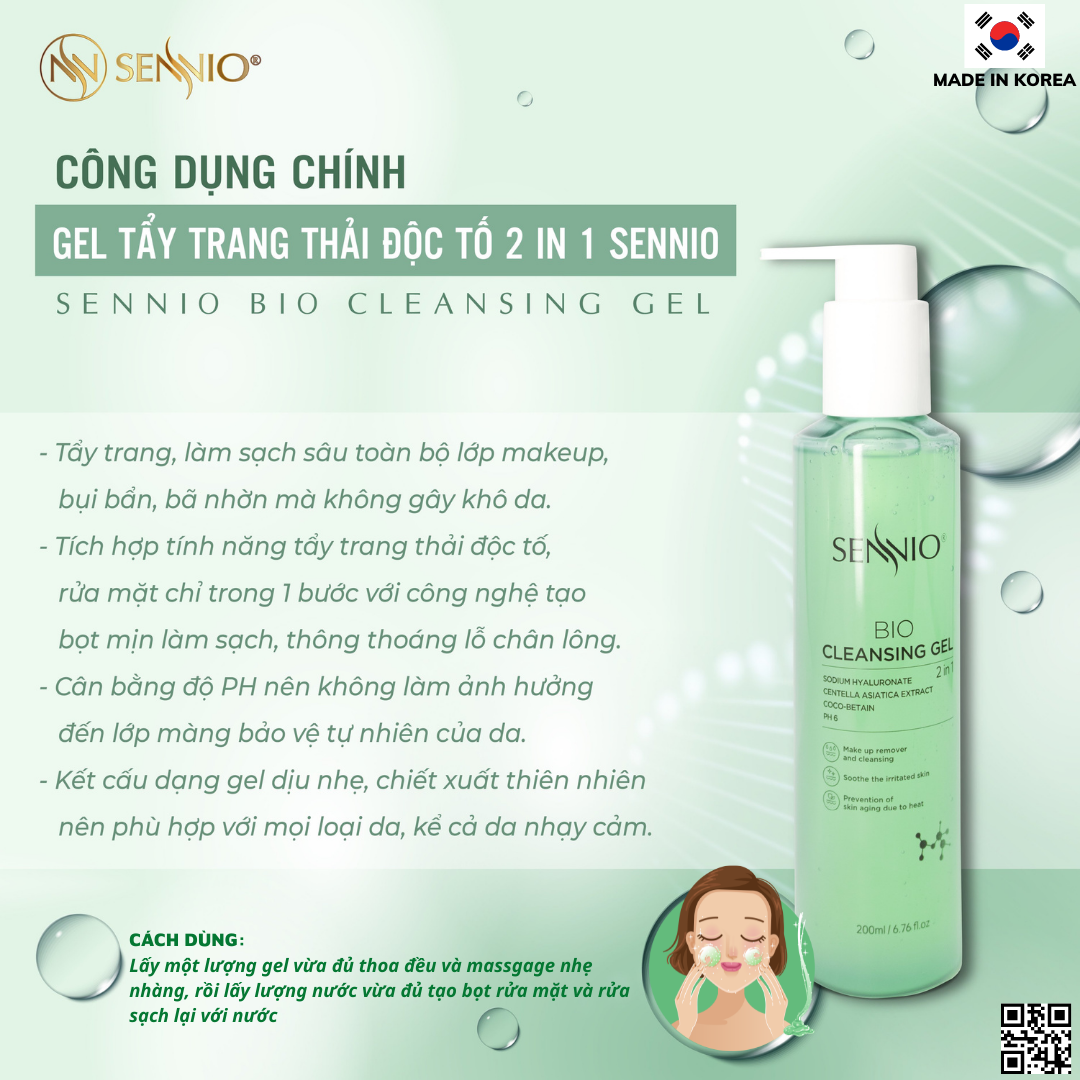 Bộ 06 sản phẩm tái sinh, phục hồi da căng bóng Sennio - SENNIO SNO 833