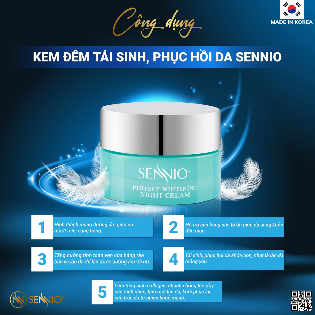 Bộ 06 sản phẩm tái sinh, phục hồi da căng bóng Sennio - SENNIO SNO 833