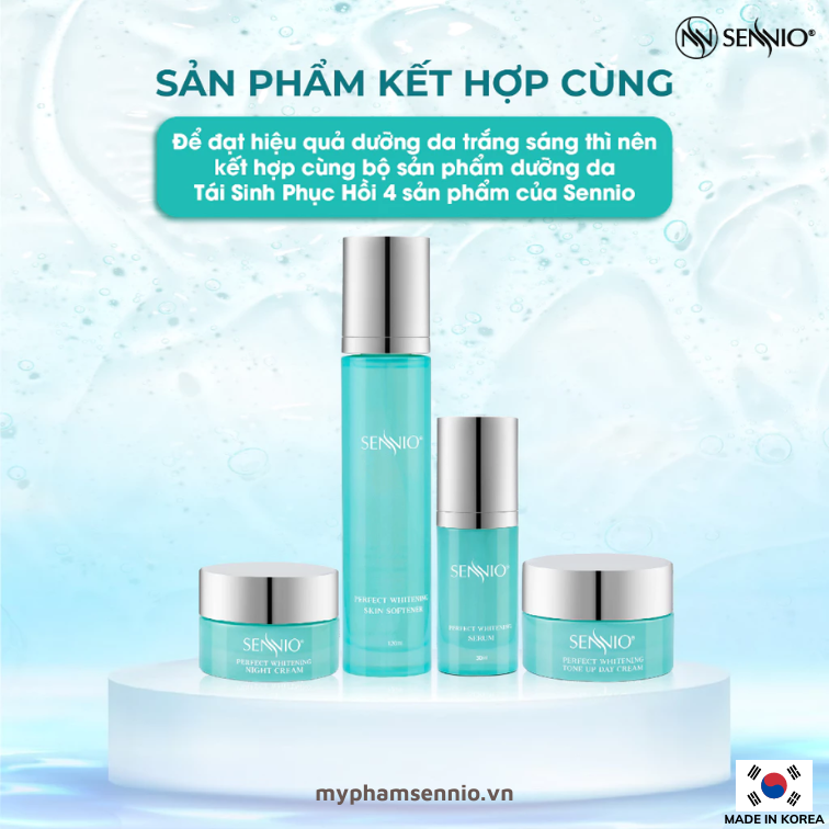 Tinh chất tái sinh, phục hồi da căng bóng - Sennio Perfect Whitening Serum - SENNIO SNO 828