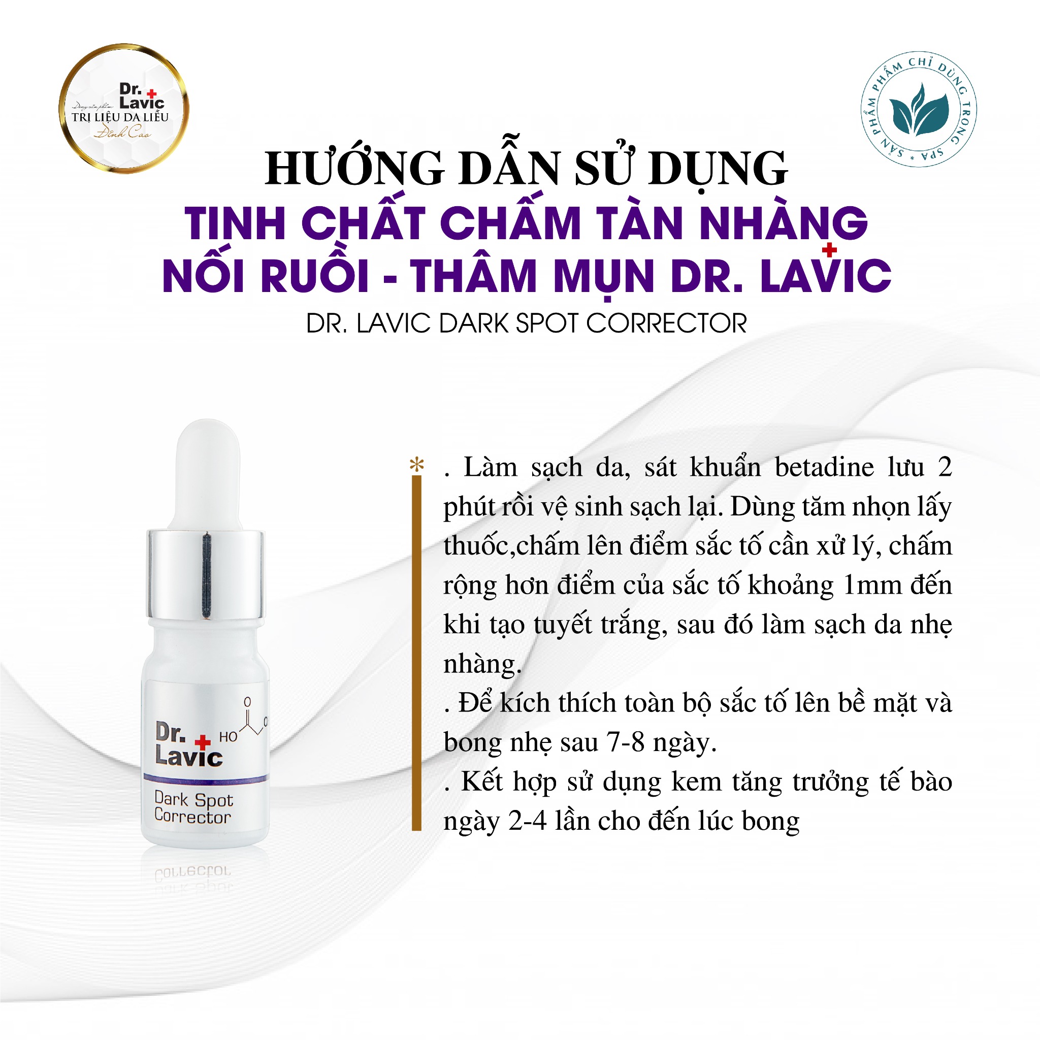 Tinh Chất Chấm Tàn Nhang, Nốt Ruồi, Thâm Mụn - Dark Spot Crrector - DR.LAVIC DR912