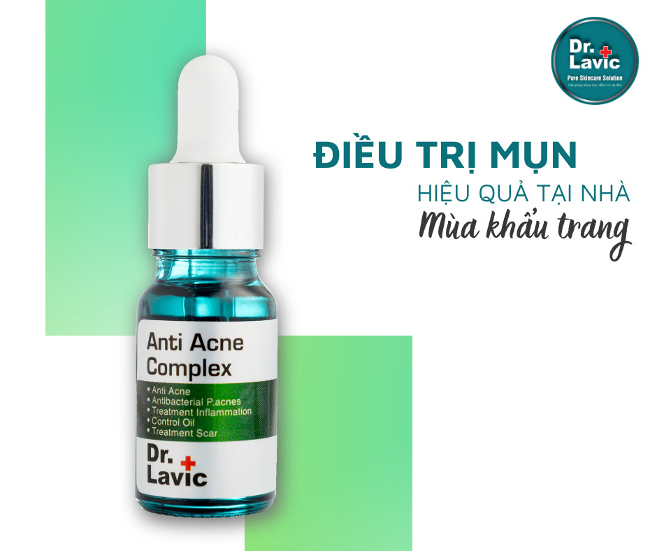 Serum Trị Mụn Dưỡng Ẩm Trắng Da Thu Nhỏ Lỗ Chân Lông Công Nghệ USA DR.LAVIC Anti Acne Complex 5ML - DR906