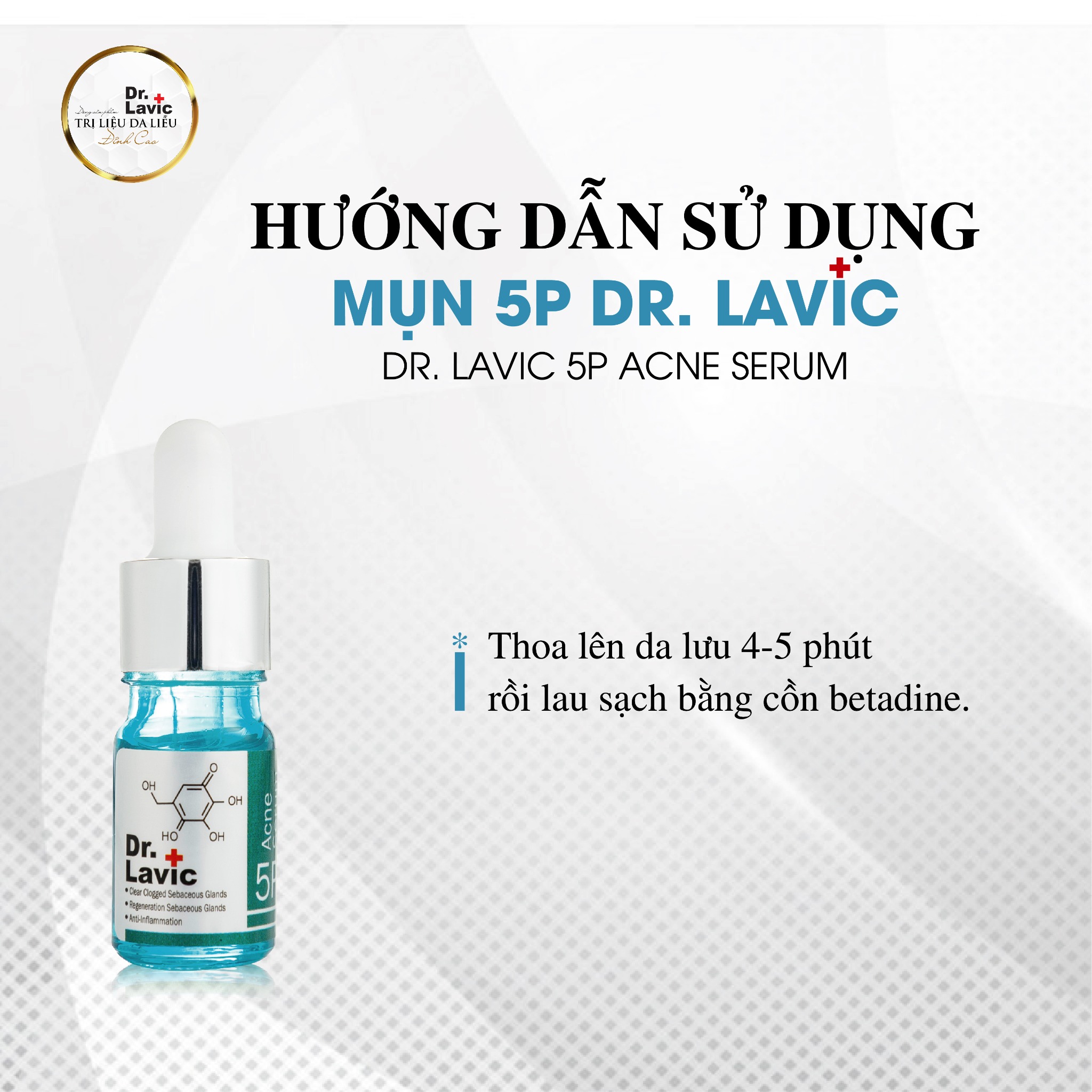 Serum Giảm Mụn Chăm Sóc Da, Thông Tuyến Bã, Tái Tạo Tuyến Bã Nhờn, Đẩy Mụn Dr.Lavic 5P Ance Serum DR907