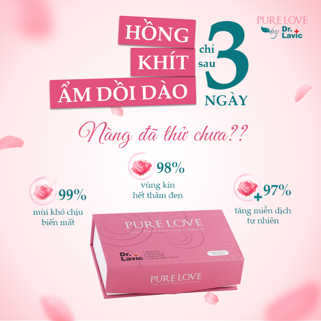 Viên đặt hồng trinh nữ Pure Love 8gói/hộp Dr.lavic DR937