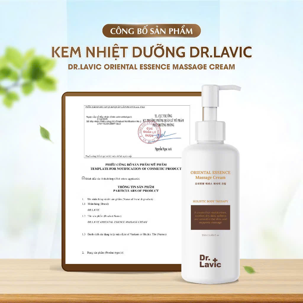 Kem nhiệt dưỡng giảm tắc nghẽn lưu thông giảm đau nhức tê bì Dr.Lavic 250ml DR978