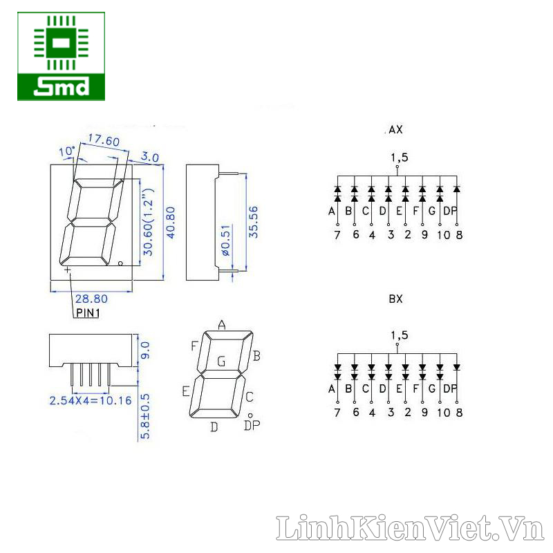 Led 7 Thanh 1 2 Inch D ng Chung Linh Ki n i n T SMD Led 7 Thanh 1 2 Inch D Ng Chung Linh Ki N I N T Smd