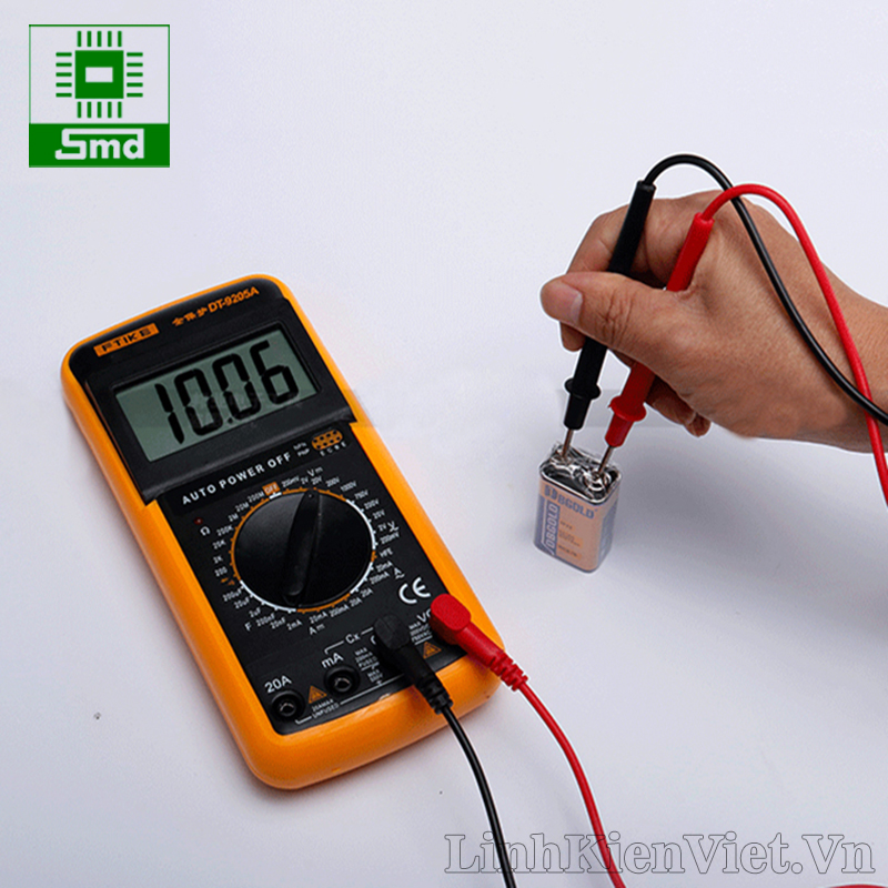 test Đồng hồ vạn năng DT-9205A