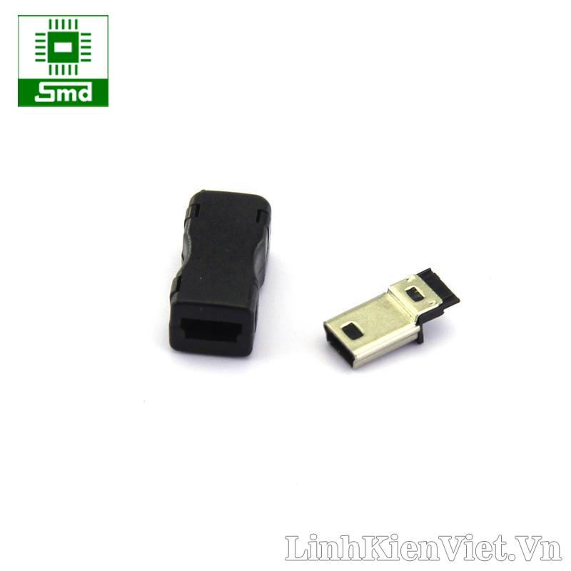 Chân Mini USB đực (Có vỏ nhựa) – Linh kiện điện tử SMD