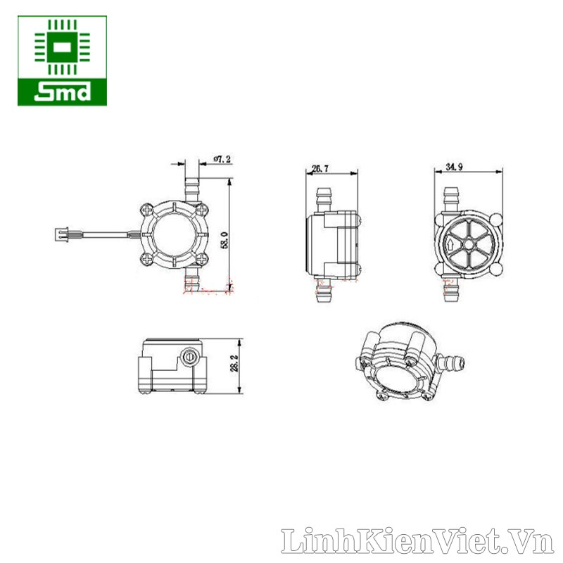 Cảm biến lưu lượng S401 – Linh kiện điện tử SMD