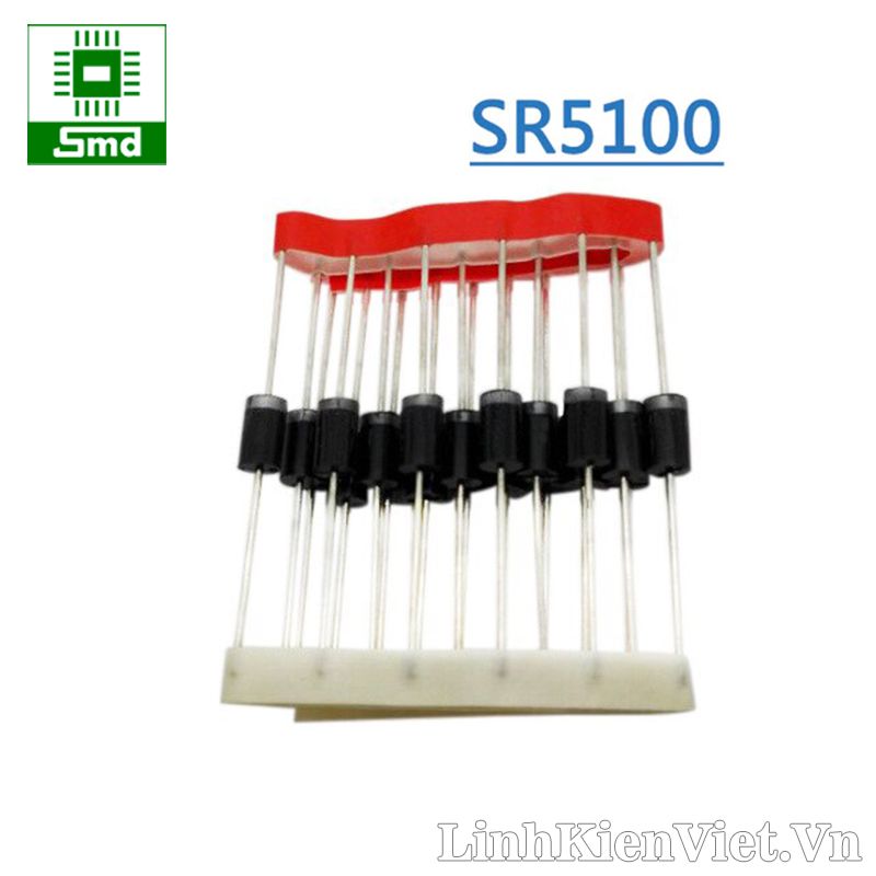 20 Pezzi Diodi Schottky SR5100 / SB5100 – 5A 100V DO-27, Per Elettronica E Riparazioni