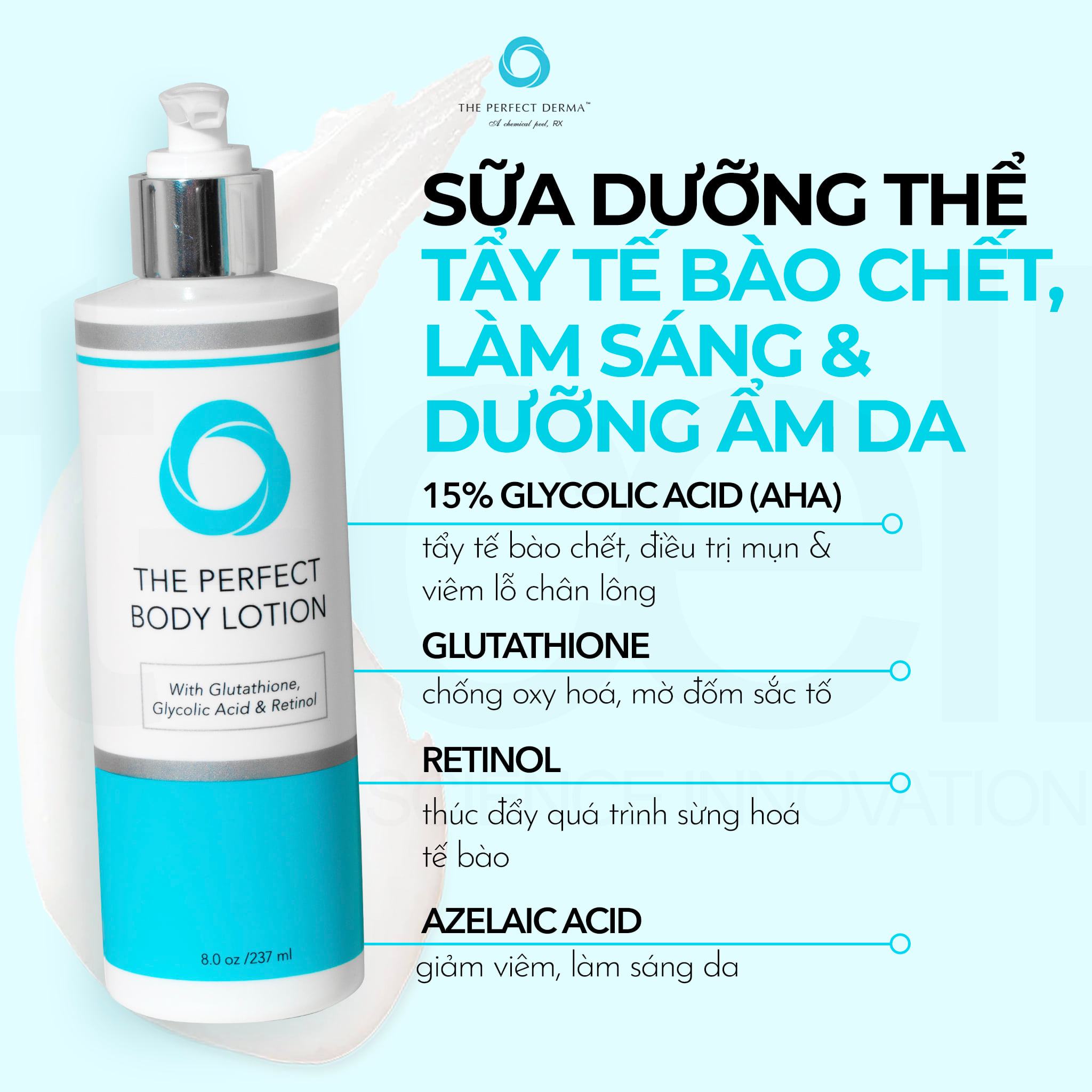 Sữa Dưỡng Thể Làm Sáng Da 15% Glycolic Acid - The Perfect Body Lotion 237ml