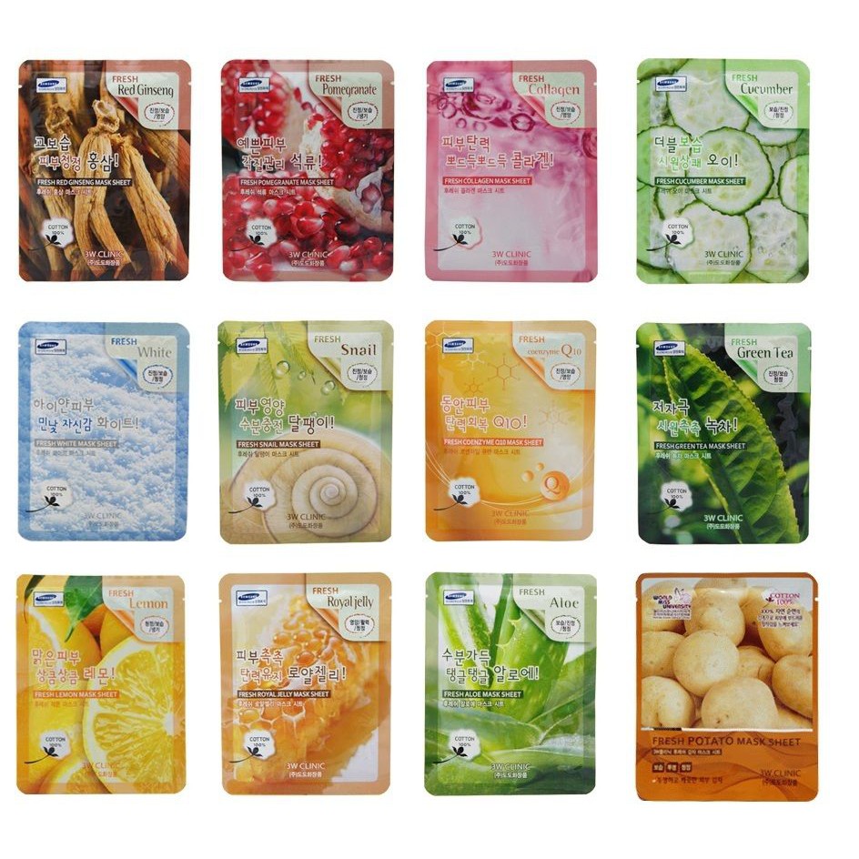 Mặt Nạ Giấy Dưỡng Da 3W CLINIC Fresh Mask Sheet