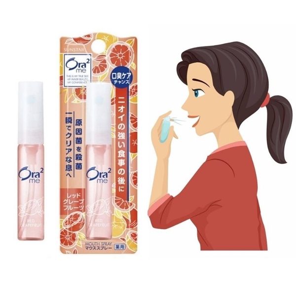 Xịt Thơm Miệng Hương Bưởi Sunstar Ora2 Breath Fine Mouth Spray Red Grapefruit 6ml