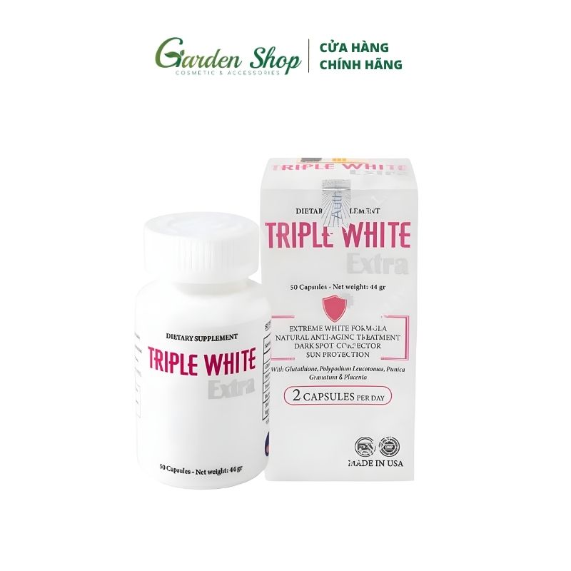 triple white glutathione Viên uống Triple White Glutathione 1200mg 50 Viên