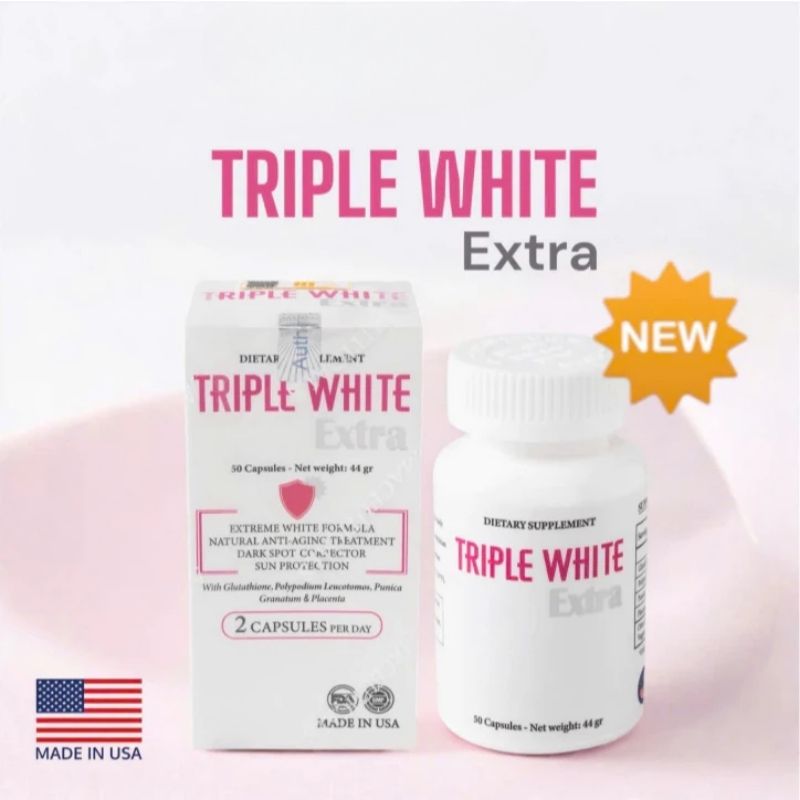 glutathione triple white Viên uống Triple White Glutathione 1200mg 50 Viên
