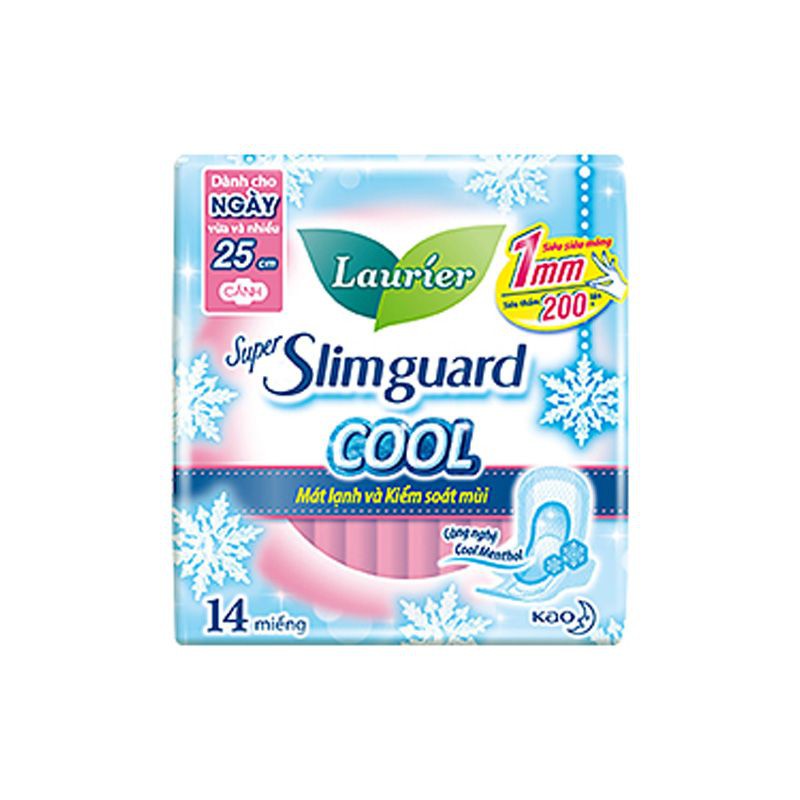 BVS Laurier Siêu Mỏng Mát Lạnh Super Slimguard Cool 25cm 14m