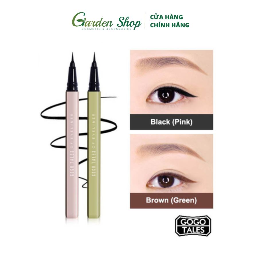 Bút Kẻ Mắt Nước Không Trôi Gogo Tales Fine Make Up Eyeliner 0.6g