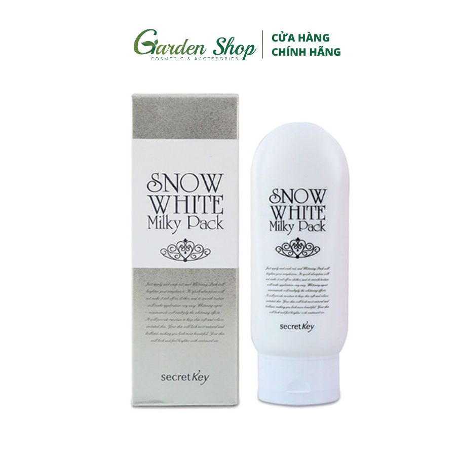 Kem Ủ Trắng Da Dành Cho Mặt Và Cơ Thể Secret Key Snow White Milky Pack 200g