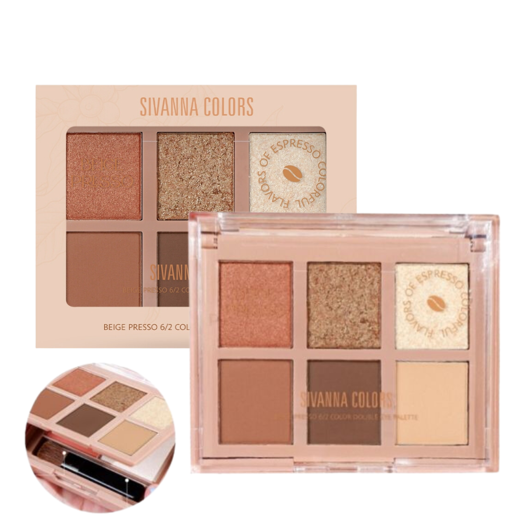 Bảng Phấn Mắt Trang Điểm Đa Năng 6 ô - 2 tầng Sivanna Colors Fall In Love Eyeshadow Palette HF617