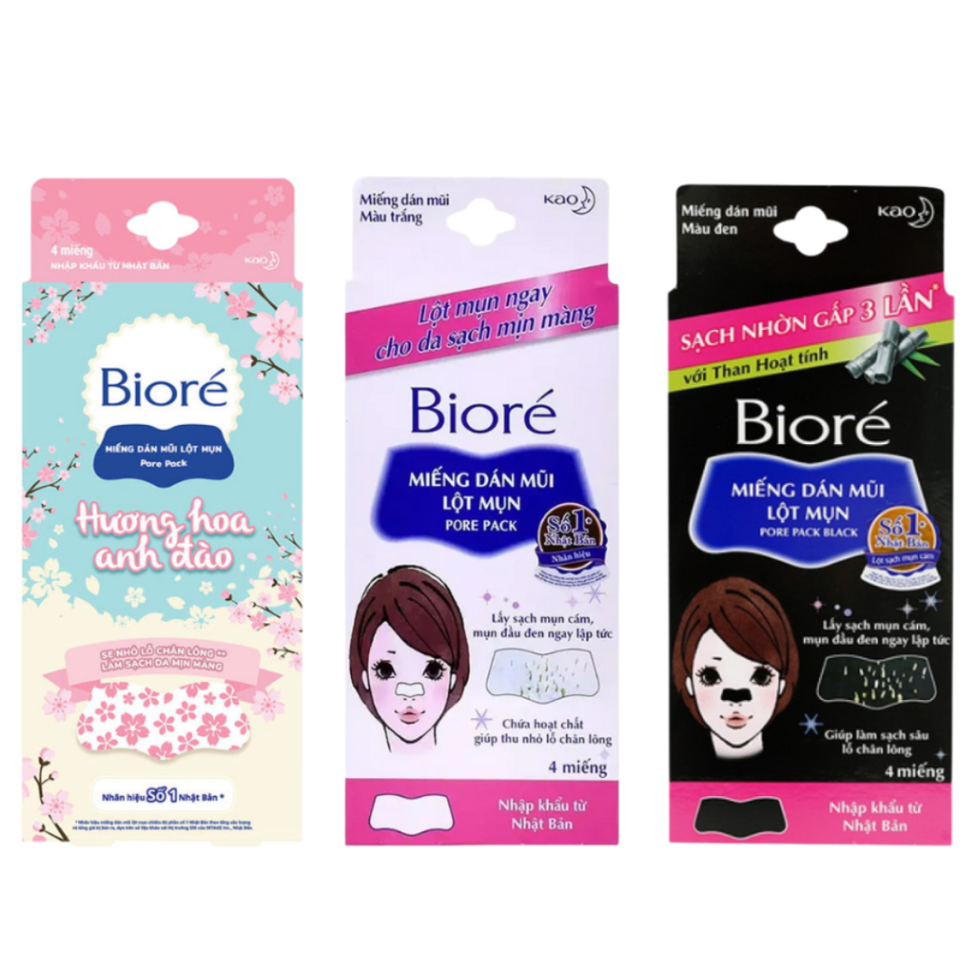 Miếng Dán Mũi Lột Mụn Bioré Pore Pack (4 Miếng)