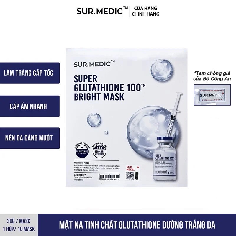 Mt N Dng Trng Da Chuyn Su Sur.Medic+ Bright Glutathione Mask 30g Mt N Dng Trng Da Chuyn Su Sur.Medic+ Bright Glutathione Mask 30g
