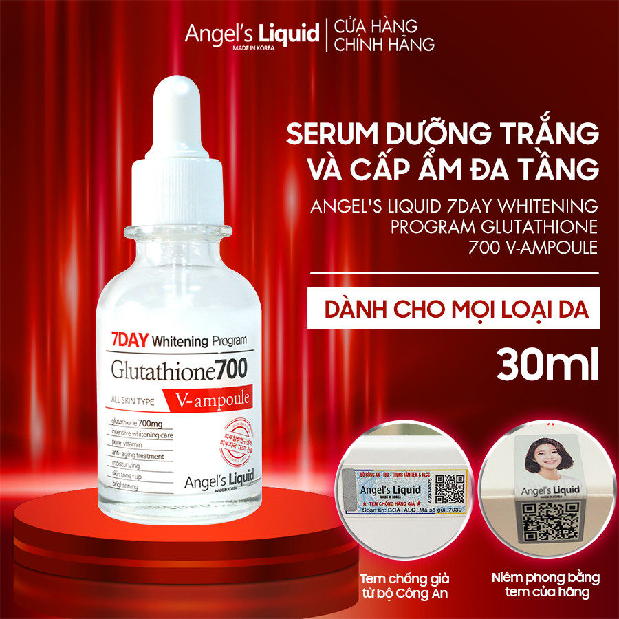 Tinh Cht Angel's Liquid Dng Sng Da, M Thm 7 Day Whitening Program Glutathione 700 V Ampoule 30ml Tinh Cht Angel's Liquid Dng Sng Da, M Thm 7 Day Whitening Program Glutathione 700 V Ampoule 30ml