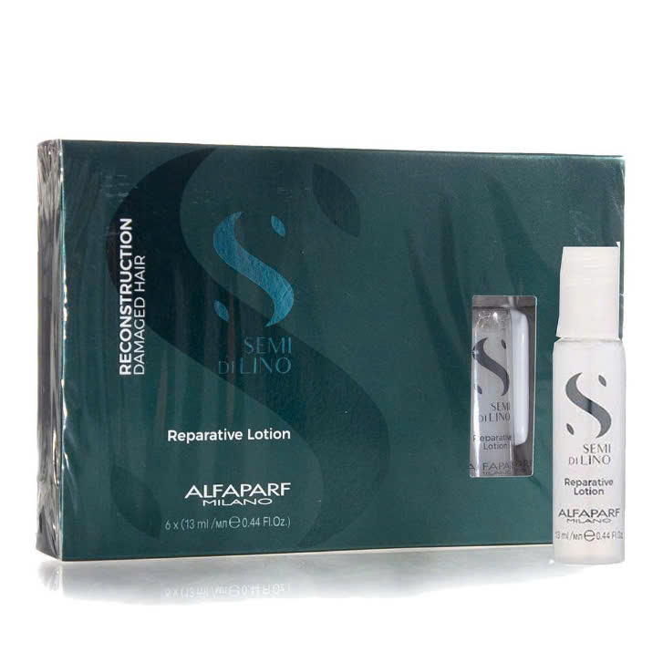Huyết thanh phục hồi  hư tổn nặng Alfaparf Milano Semi di Lino Reconstruction Reparative Lotion 6 x 13ml