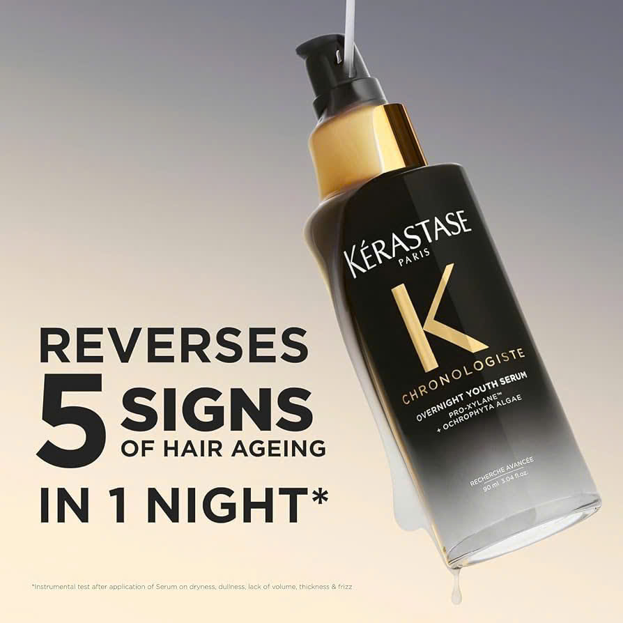 Kérastase Chronologiste Overnight Youth Serum 90ml | Serum Dưỡng Tóc Ban Đêm Chống Lão Hóa Tóc