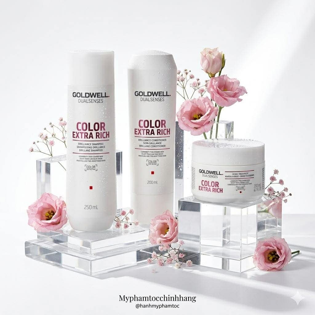 Dầu gội xả giữ màu nhuộm Goldwell Dualsenses Color Extra Rich Brilliance Shampoo & Conditioner