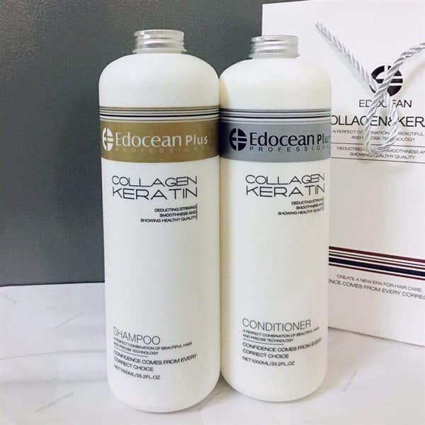 DẦU GỘI XẢ EDOCEAN COLLAGEN KERATIN PLUS 500ml - 1000ML