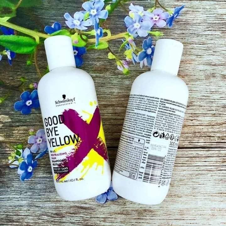 Dầu gội tím khử ánh vàng cho tóc trắng bạch kim Schwarzkopf Goodbye Yellow 300ml